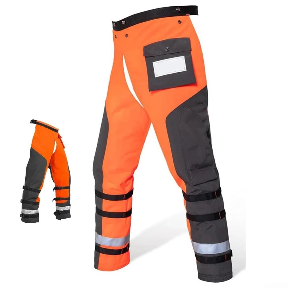 Pantalones profesionales de protección de 9 capas para motosierra, ajuste rápido para corte forestal y bricolaje (M)