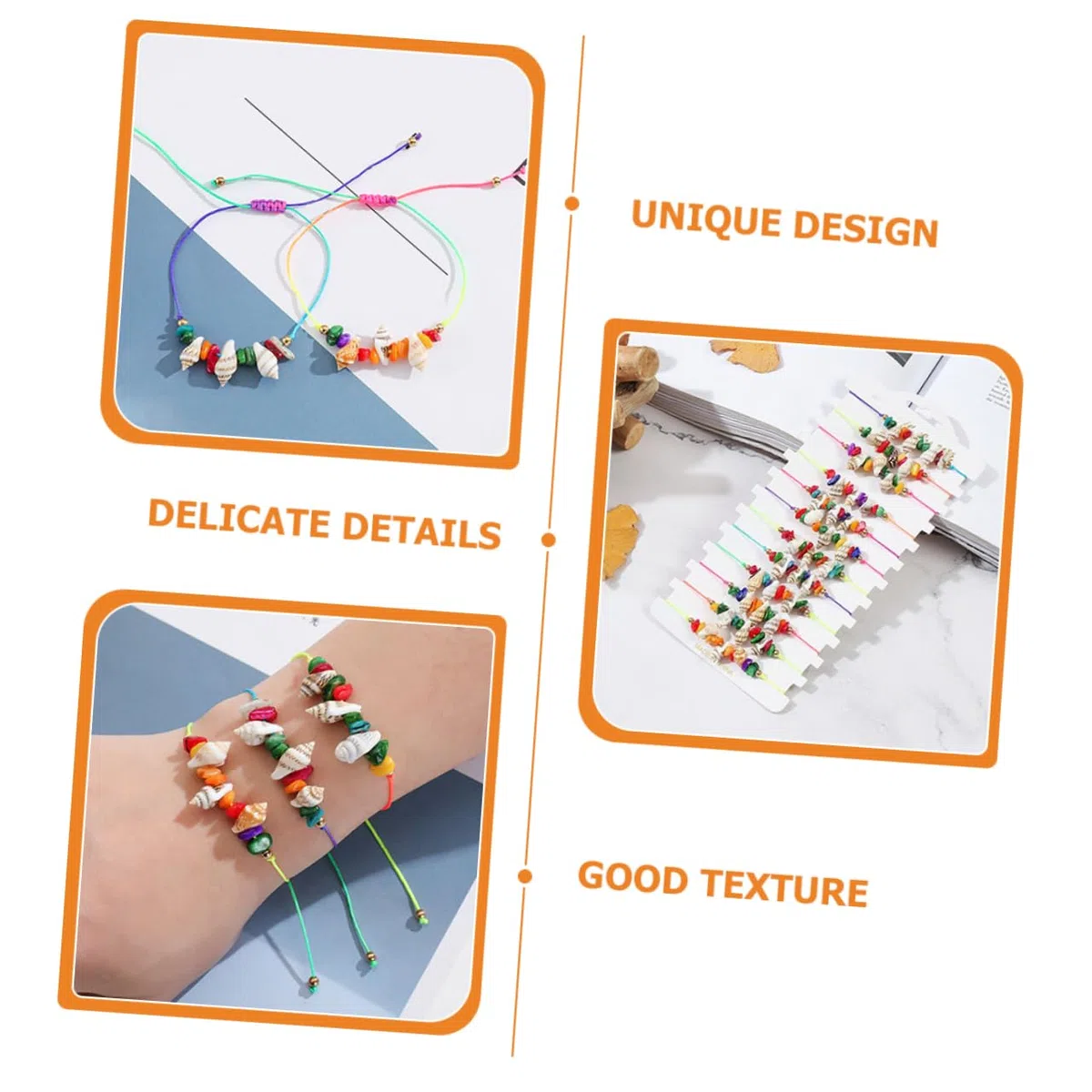 VALICLUD 60piezas Pulsera De Concha y Tobillera De Playa Para Mujeres y Joyería De Verano Bohemia Diseño Minimalista y Material