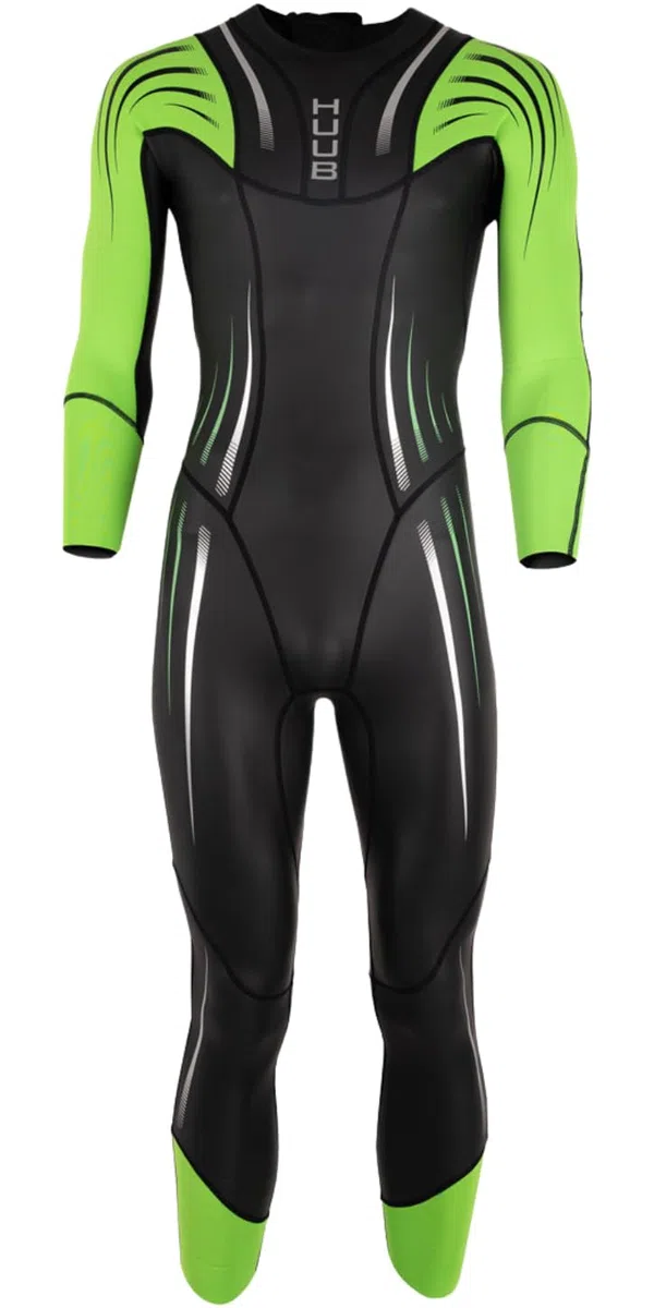 Huub 2025 Surface Swim - Traje de neopreno para hombre, negro/verde flúor