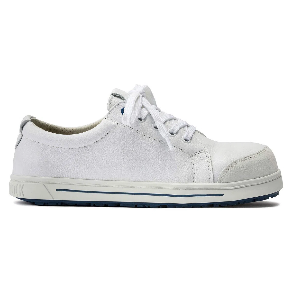 BIRKENSTOCK Zapato de seguridad con cordones clase S3 con puntera de acero antiestático, material exterior de piel, modelo QS 500 1011230, Blanco, 40 EU