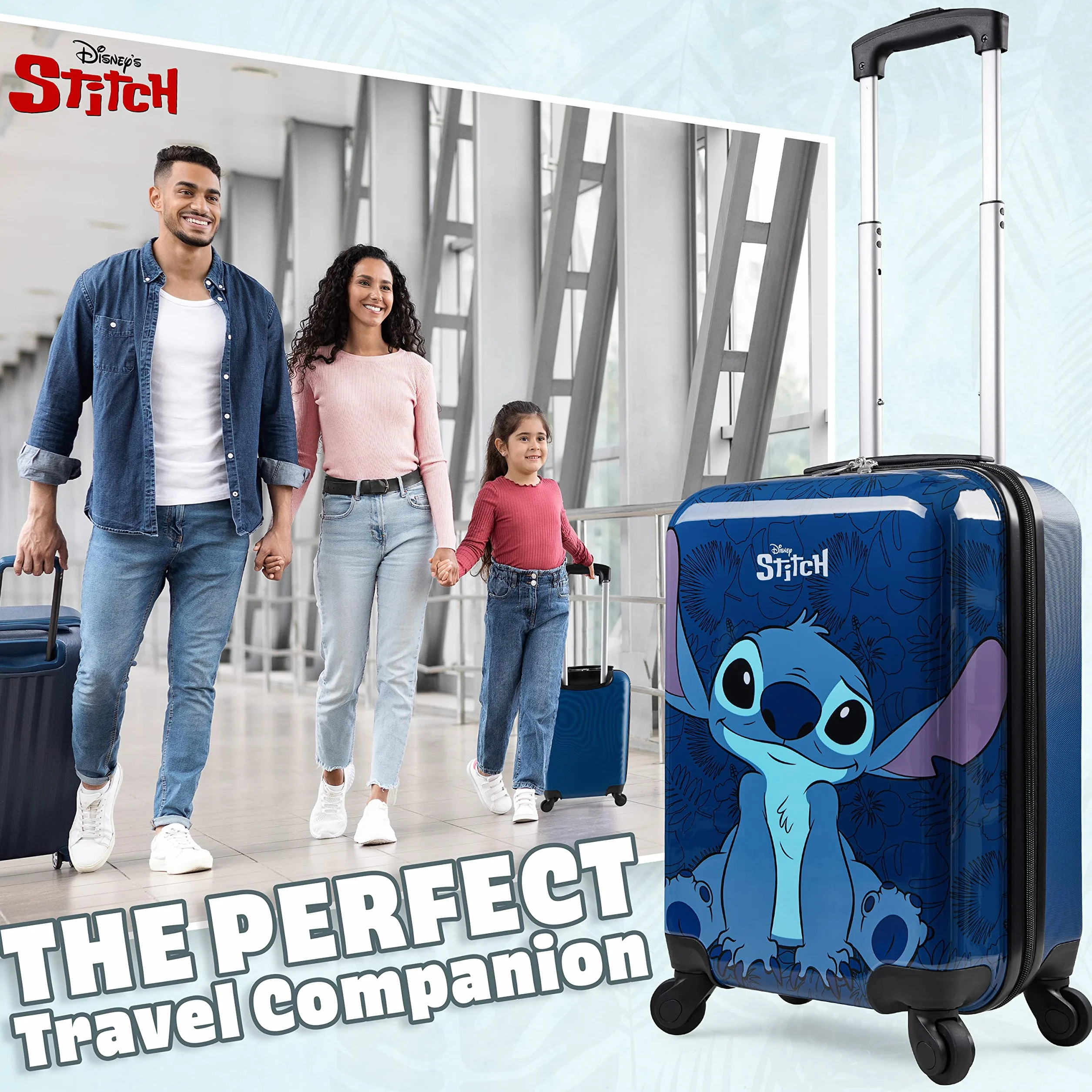 Disney Stitch Maleta de Viaje Rígidas 49 Centímetros 30 litros con 4 Ruedas - Regalos Niños (S (L49cm x W33cm - 30L), Armada)