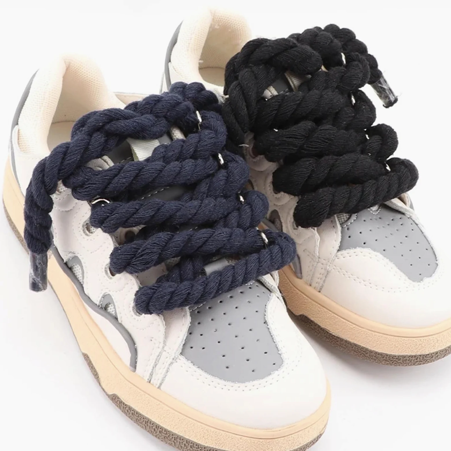 5 pares de cordones redondos algodón 1 cm grosor for zapatillas running Para Zapatillas Deportivas