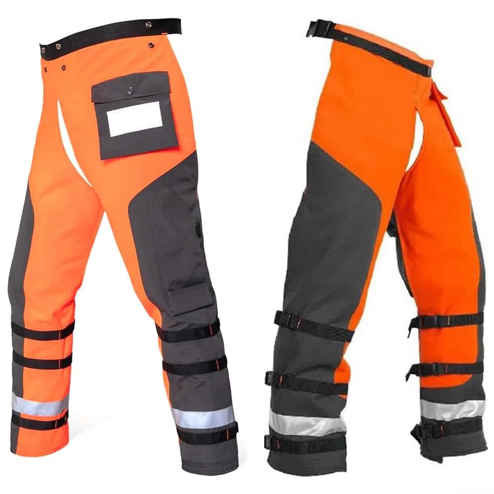 HpLive Chaps de protección contra cortes de 9 capas con cinturón ajustable, pantalones de protección unisex para corte y tala (L)