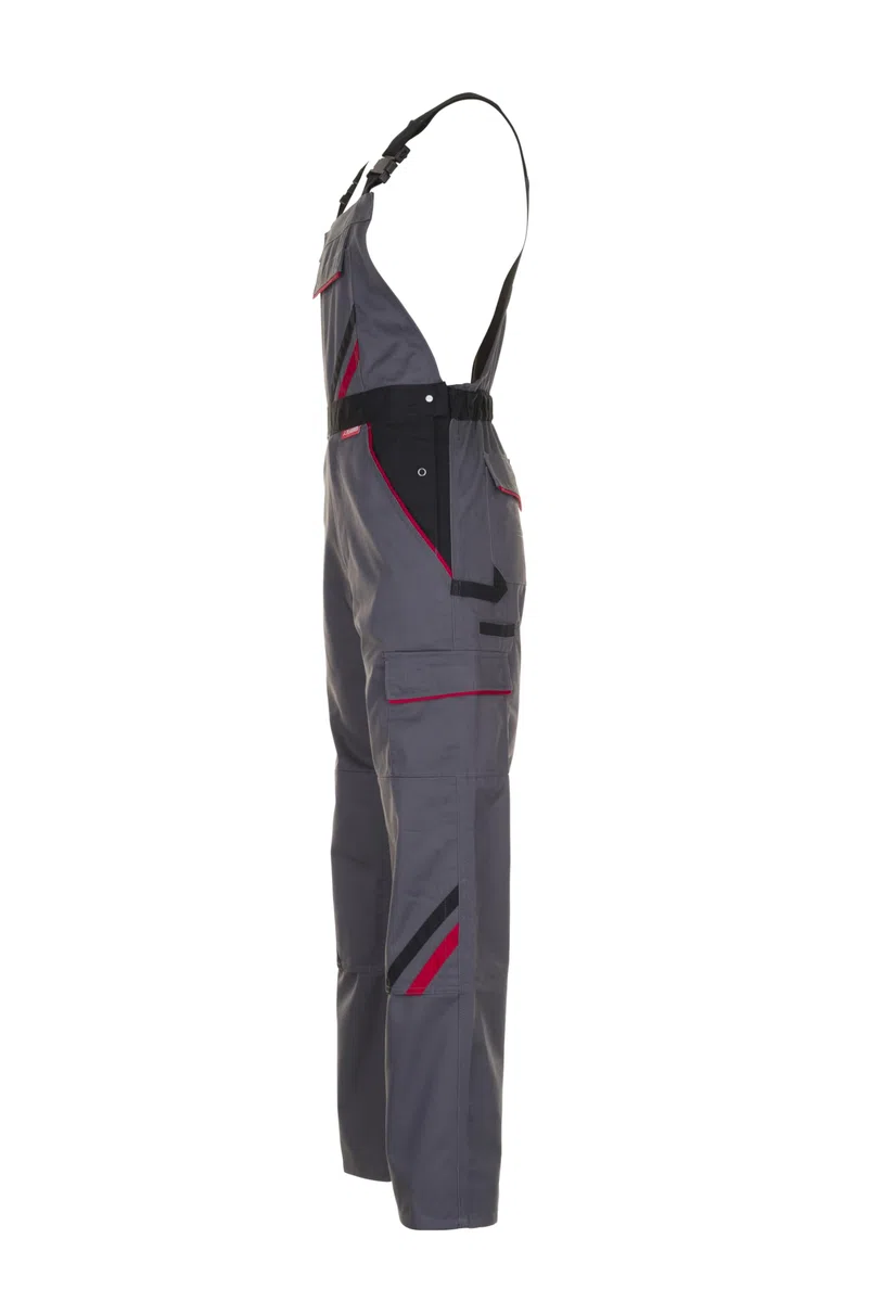 Planam Latzhose Highline Mg Peto «Highline», talla 56 en pizarra/negro/rojo Unisex adulto