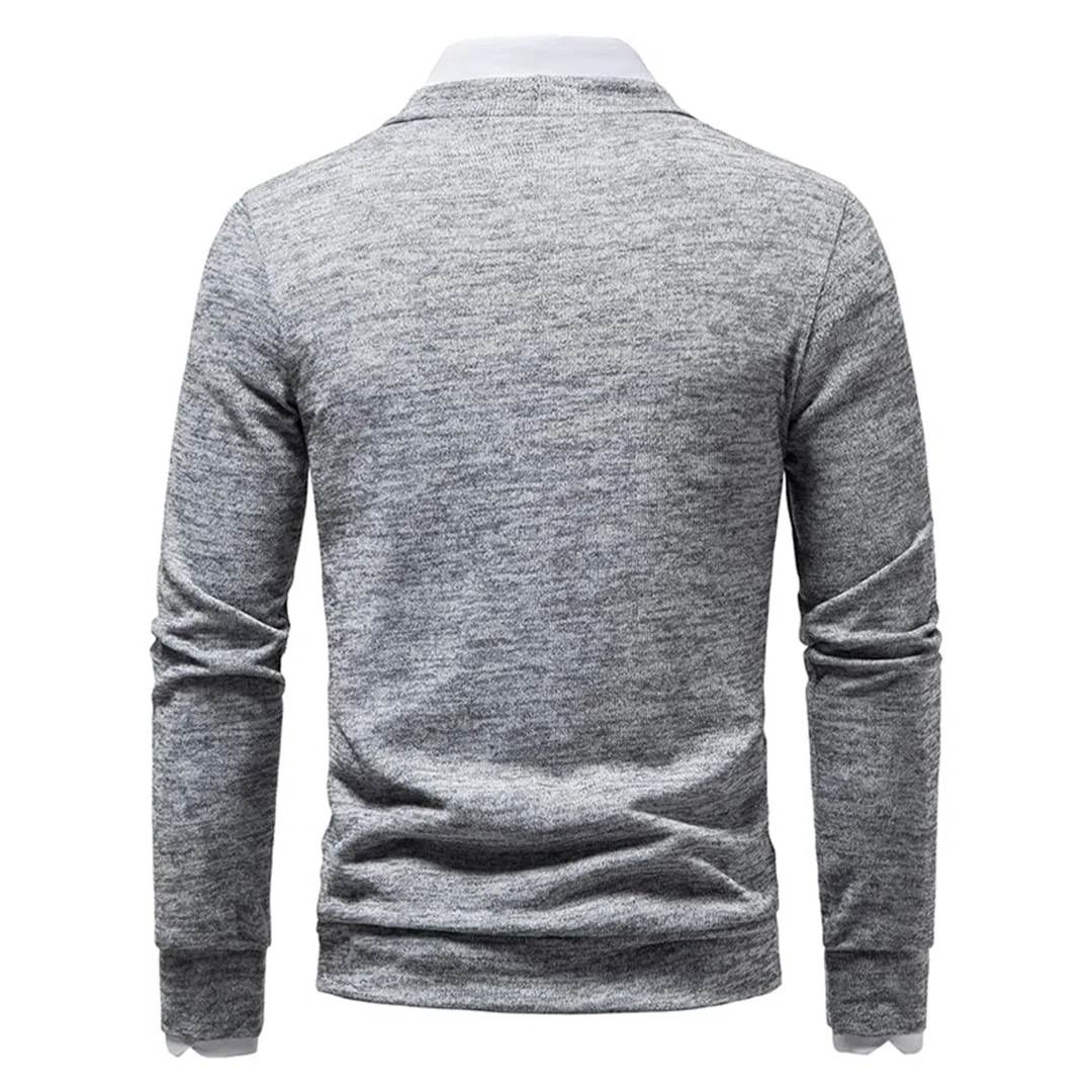 Vogrtcc Cárdigan Primavera Otoño Cuello en V Suéter De Punto Abrigo Hombres Casual Chaqueta De Color Sólido Chaqueta De Punto