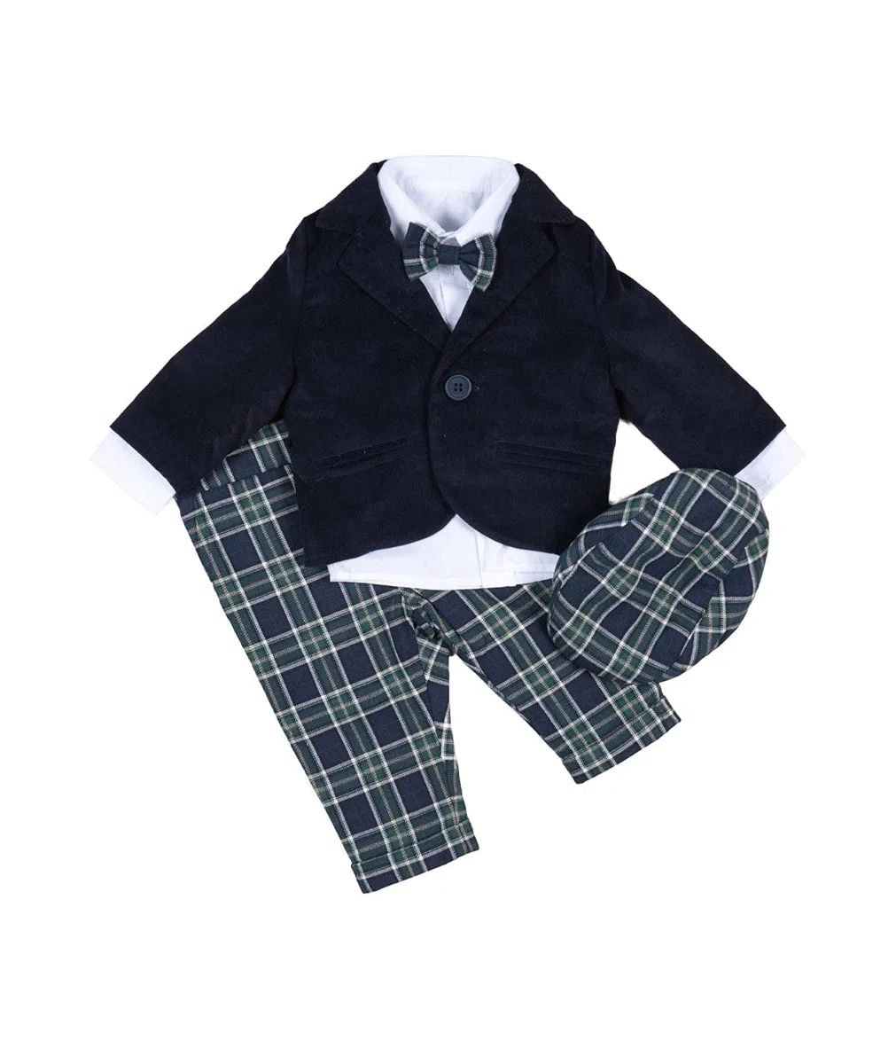 Traje de bautizo para bebé, niño, traje de bautizo para niño