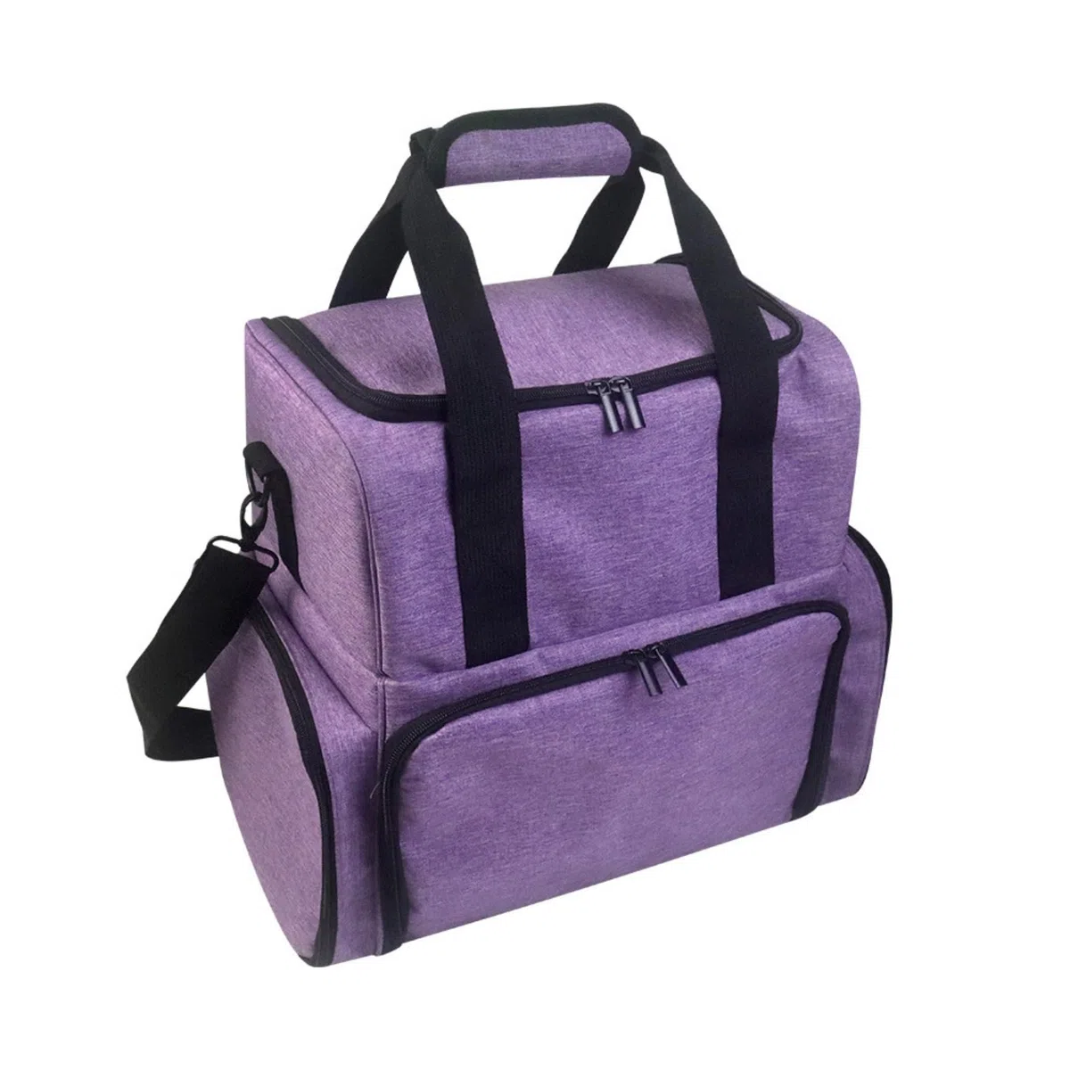 Neceser Maquillaje con Compartimentos con Múltiples es Organizador Cosméticos Correa Gran Capacidad Neceser Asa para Viajeros, Viajes, Array, Morado