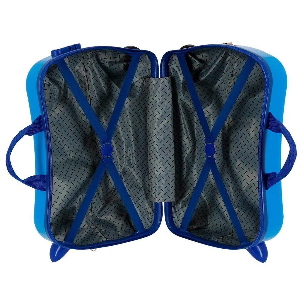 Marvel Spiderman Geo Maleta Infantil, azul, 4 Ruedas ABS | Equipaje de Mano