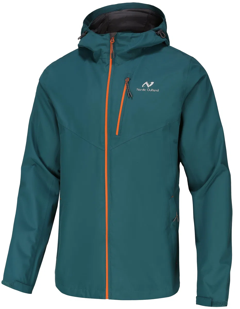 NORDIC OUTLAND Chaqueta impermeable ligera con capucha para hombre, transpirable, para senderismo de montaña al aire libre