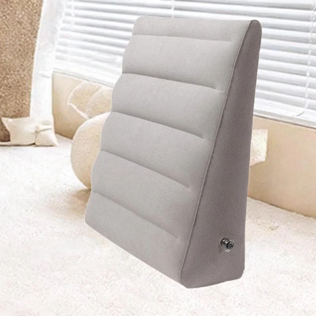 Almohada de cuña Inflable, Almohada de cuña de Viaje, Soporte Ligero y cómodo de elevación de Las piernas, cojín de Espalda para la Cama para el hogar