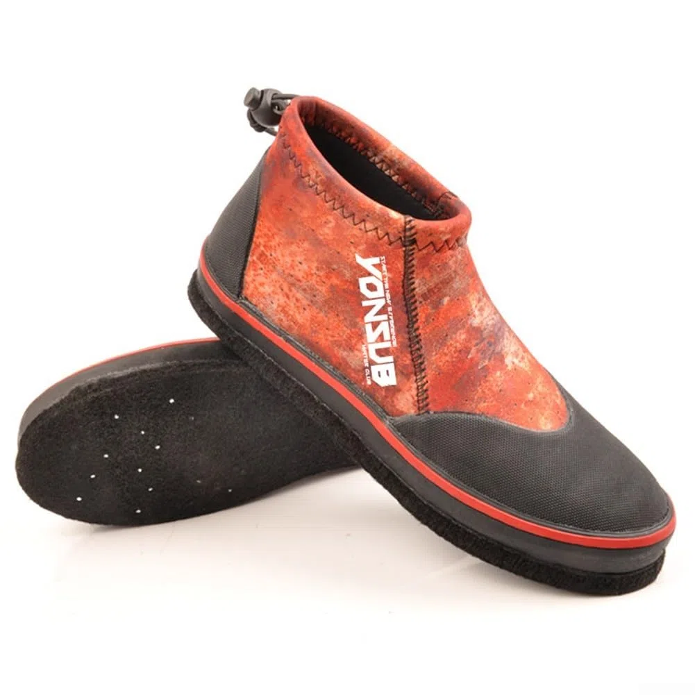 Zapatos de pesca de neopreno para hombre y mujer, fieltro de 3 mm, botas de roca, tachuelas de acero, equipo de caza, tallas del Reino Unido