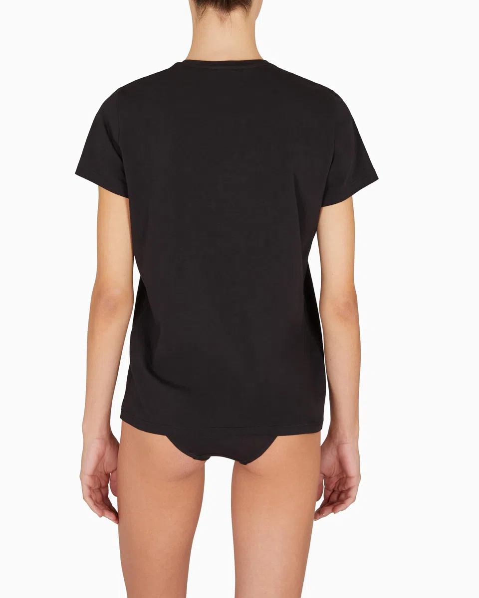 Emporio Armani Essential Cotton T-Shirt Camiseta de Cuello Redondo Mujer (Pack de 1)