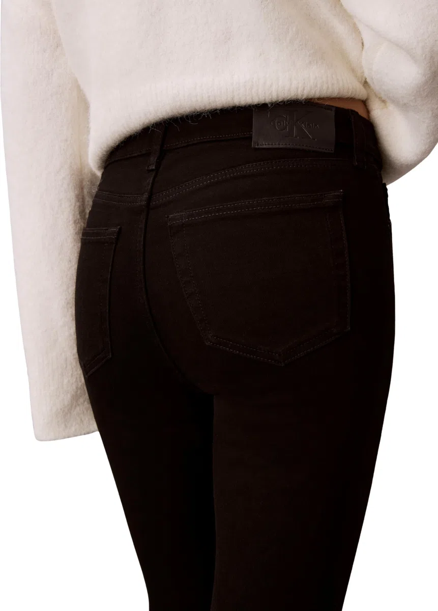 Calvin Klein Vaqueros Mujer Skinny Classic Black Talle Medio