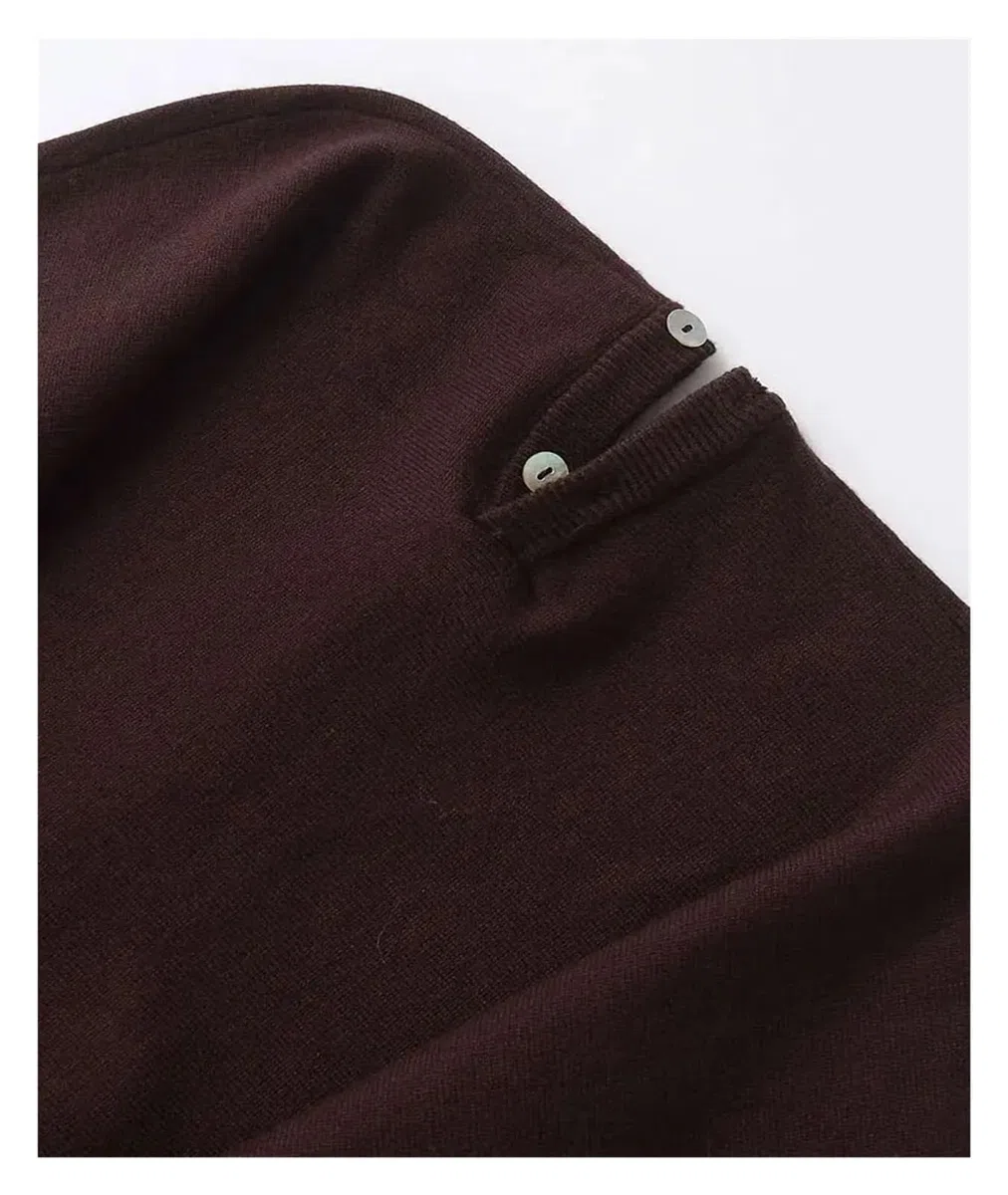 Cárdigan de Punto con Cuello en V y Botones Delanteros for Mujer, suéter de Manga Larga con Dobladillo Ajustado, Prenda Exterior Elegante for Mujer