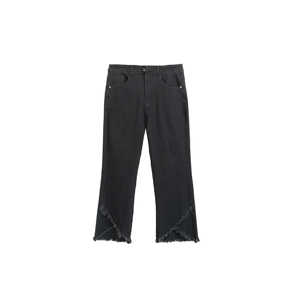 Vaqueros con diseño de borlas de Primavera, Denim elástico de Talla Grande con Cintura elástica - Azul - 5XL