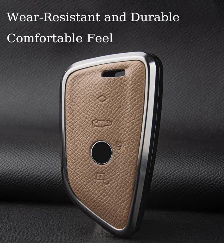 Funda para Llave de Coche para BMW 3/4/5 Series X1 X2 X3 X4 X5 X6 325Li 530 i3 iX3,Funda de Cuero TPU para Llave de Coche,Carcasa de protección Completa,B