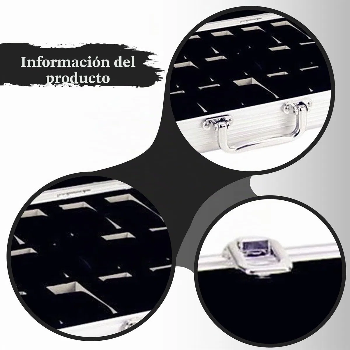 Maletín para Relojes Caja de Aluminio Organizador Portátil con Espacios Separados Y Protección Contra Rayones Adecuado para Viajes Coleccionistas