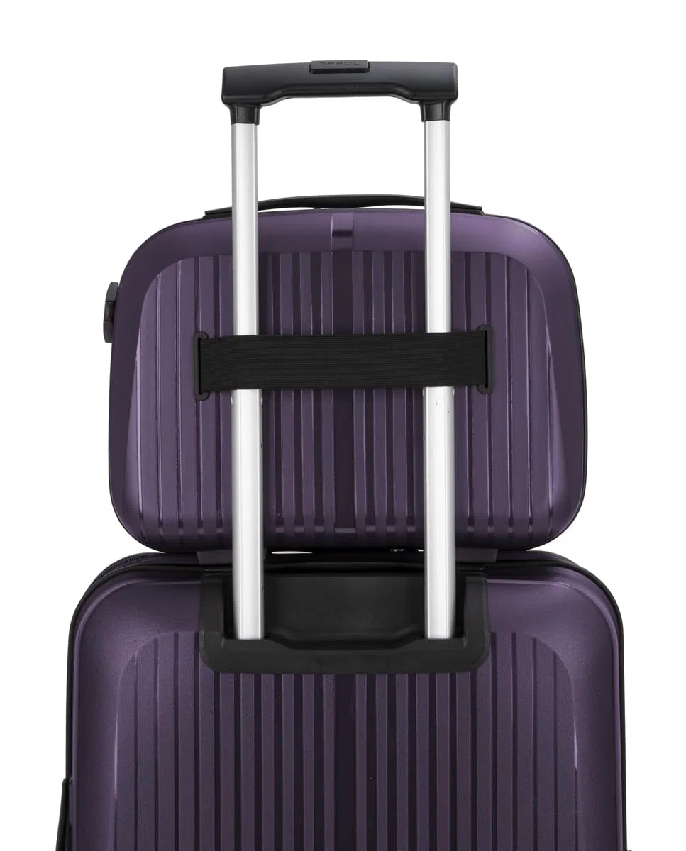 Gabol - Neceser de Viaje Rígido Brooklyn 35x27x17 cm - Peso 0,8kg con Capacidad 13,8L - Acople a Maleta y Correa Ajustable - Diseño Español en Polipropileno e Interior Reciclado RPET - Morado
