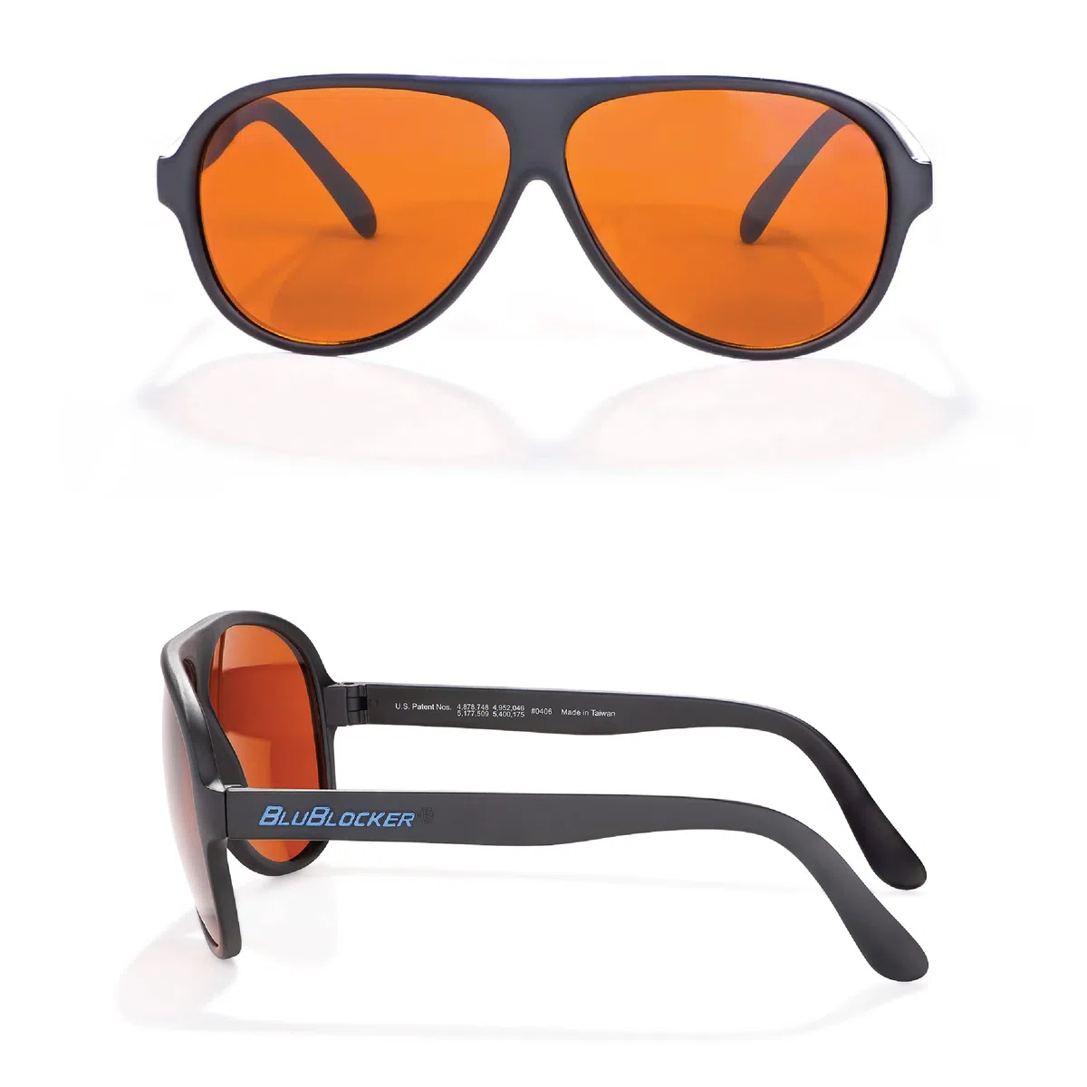BluBlocker Gafas de sol de aviador polarizadas Negro