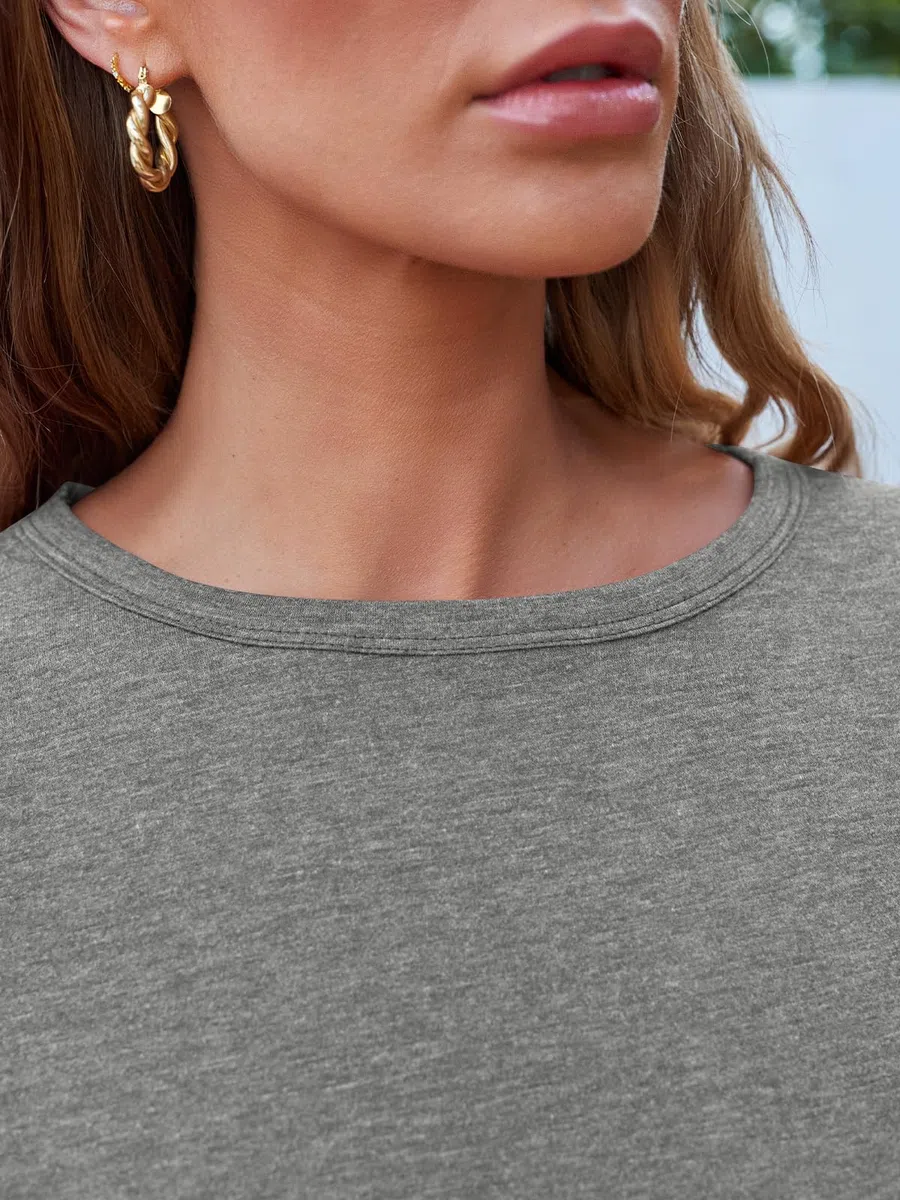 SUNBS Paquete de 3 camisetas de manga larga para mujer, holgadas, para otoño, ropa de moda 2025, camisetas básicas de entrenamiento, trajes de profesor escolar
