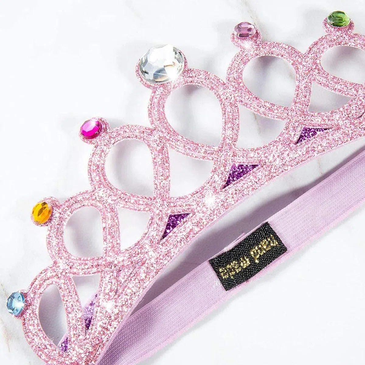 6 Piezas Corona Princesa, Diadema con Corona para niños, Diadema con Corona Brillante, Accesorios elásticos para el Cabello de Princesa, para Fiestas de cumpleaños de niñas
