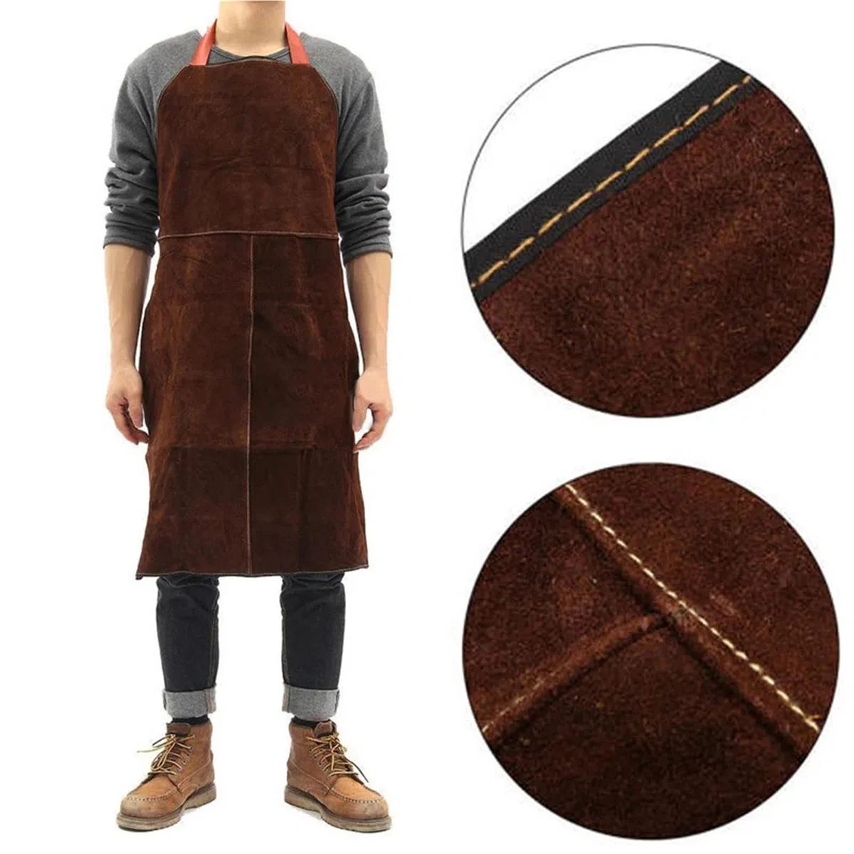 Delantal de soldadura de cuero