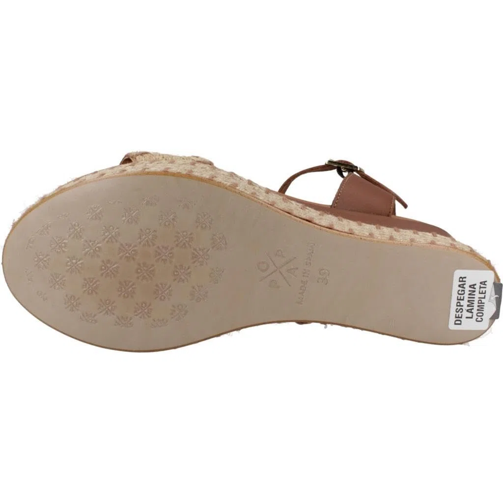 POPA Sandalia Casual de Ante y Yute, con Plataforma y cuña - CB35904-003 para: Mujer