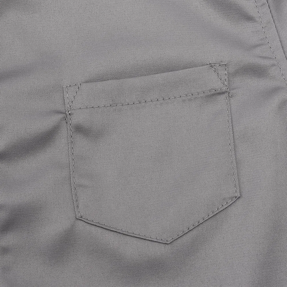 Spring&Gege Camisa de vestir de satén de manga larga para niños, sin arrugas, lisa, formal, con botones