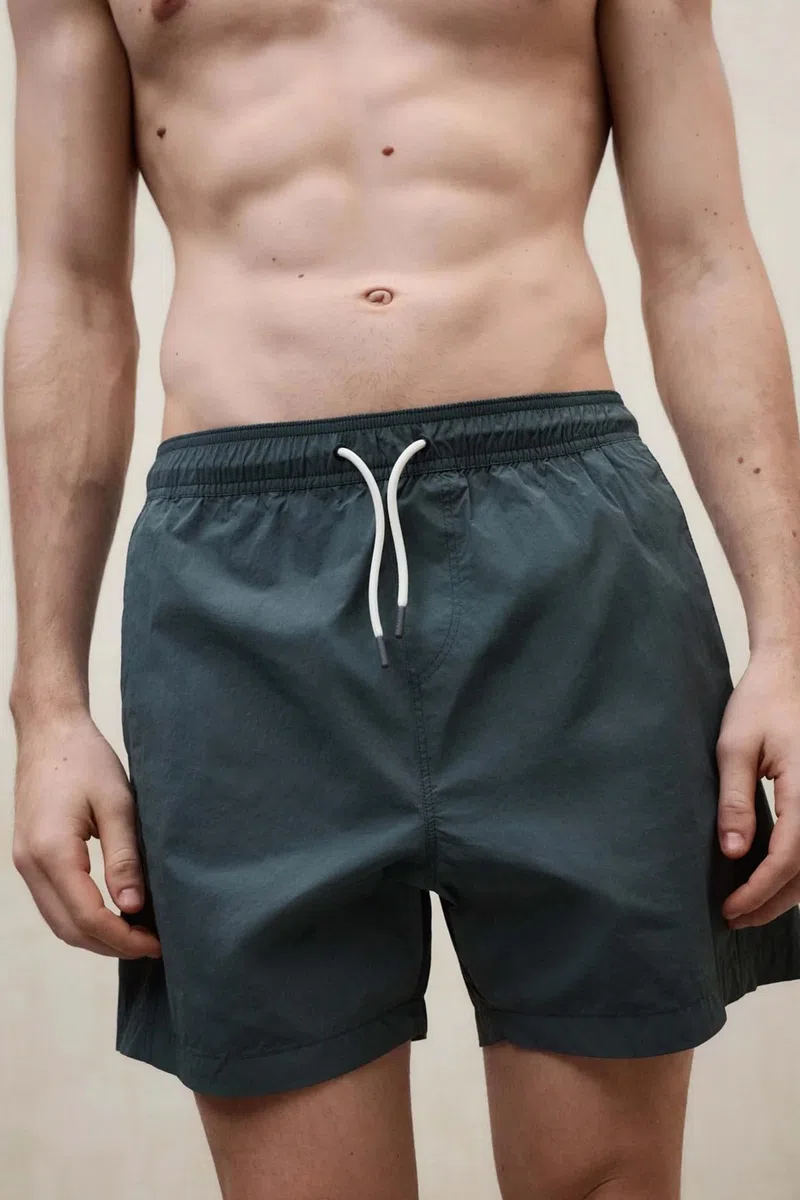 ECOALF Bañador Biarritz para Hombre, Verde Shadow, 100% Poliamida Reciclada, Secado Rápido, Forro de Malla