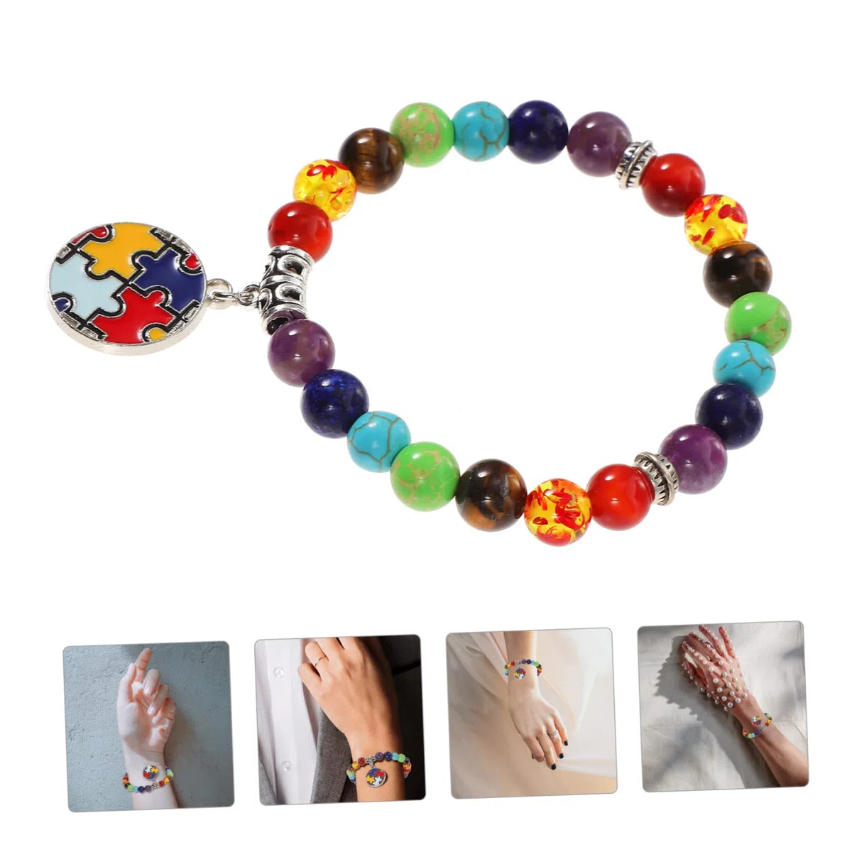 Women's Jewelry Joyas de encantos de ángel Colgante Que fabrican Pulseras para Mujeres de Color Infantil de Color Infantil para niños niños Colorido Pulsera de Piedra Infantil Necklace