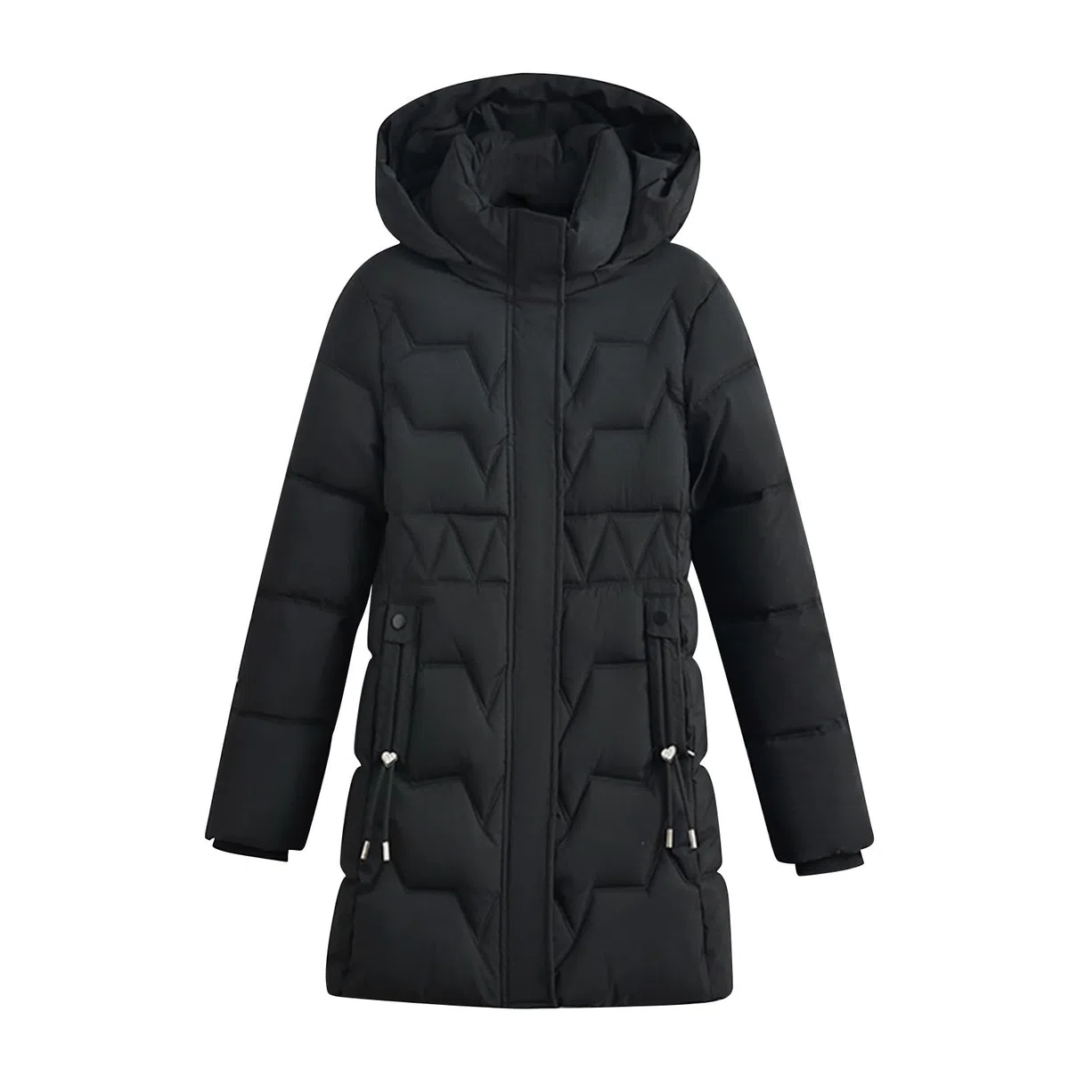 Abrigo Acolchado Mujer Invierno Chaqueta de Plumas Largo para Mujer Color Sólido Abrigos de Algodón con Capucha Manga Larga Termica Plumíferos con Cremallera Gruesa y Cálida Chaquetas Transpirable