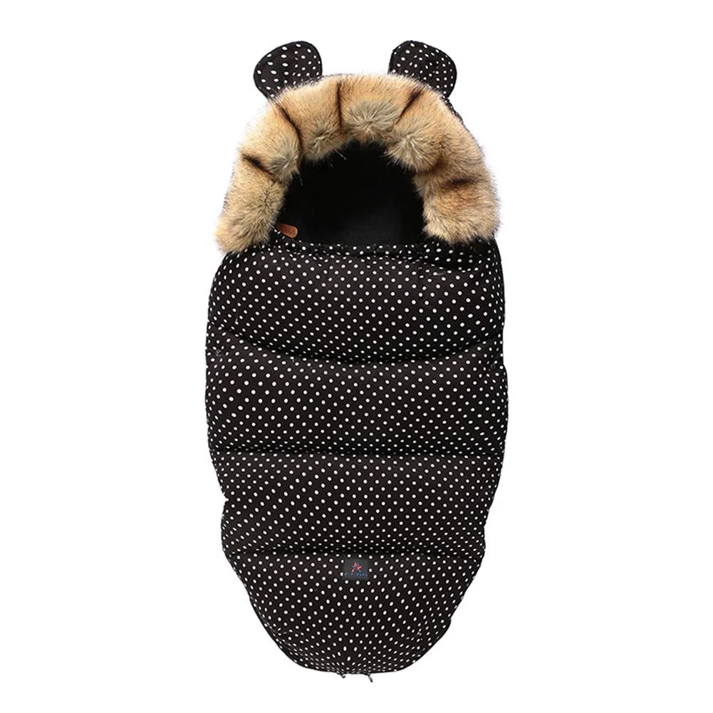 Encantador Universal Saco de Silla Carritos Sacos de Abrigo Invierno Térmica Cómodo Aire Libre Windproof Adecuado Cochecito Silla de Paseo Sillas de Coche (Negro)
