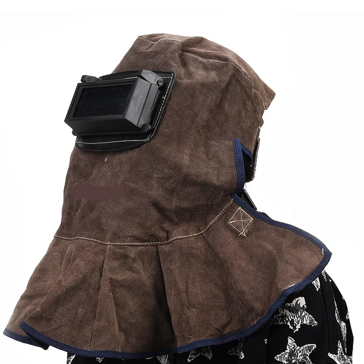 Protección para soldadura, de soldadura de cuero genuino, máscara con tapa Solar, lente transpirable, máscara for soldar, de protección de seguridad for soldador(CKB-3001)
