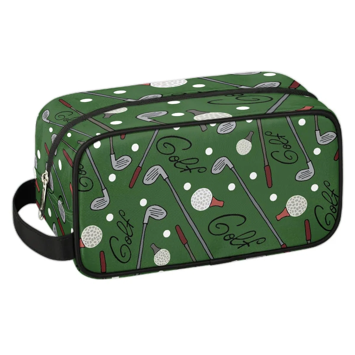 Neceser de viaje para niños y hombres, kit colgante para niños, bolsa de afeitado impermeable para accesorios de aseo personal, Golf Ball, 10.5 x 4.4 x 5.3 inches