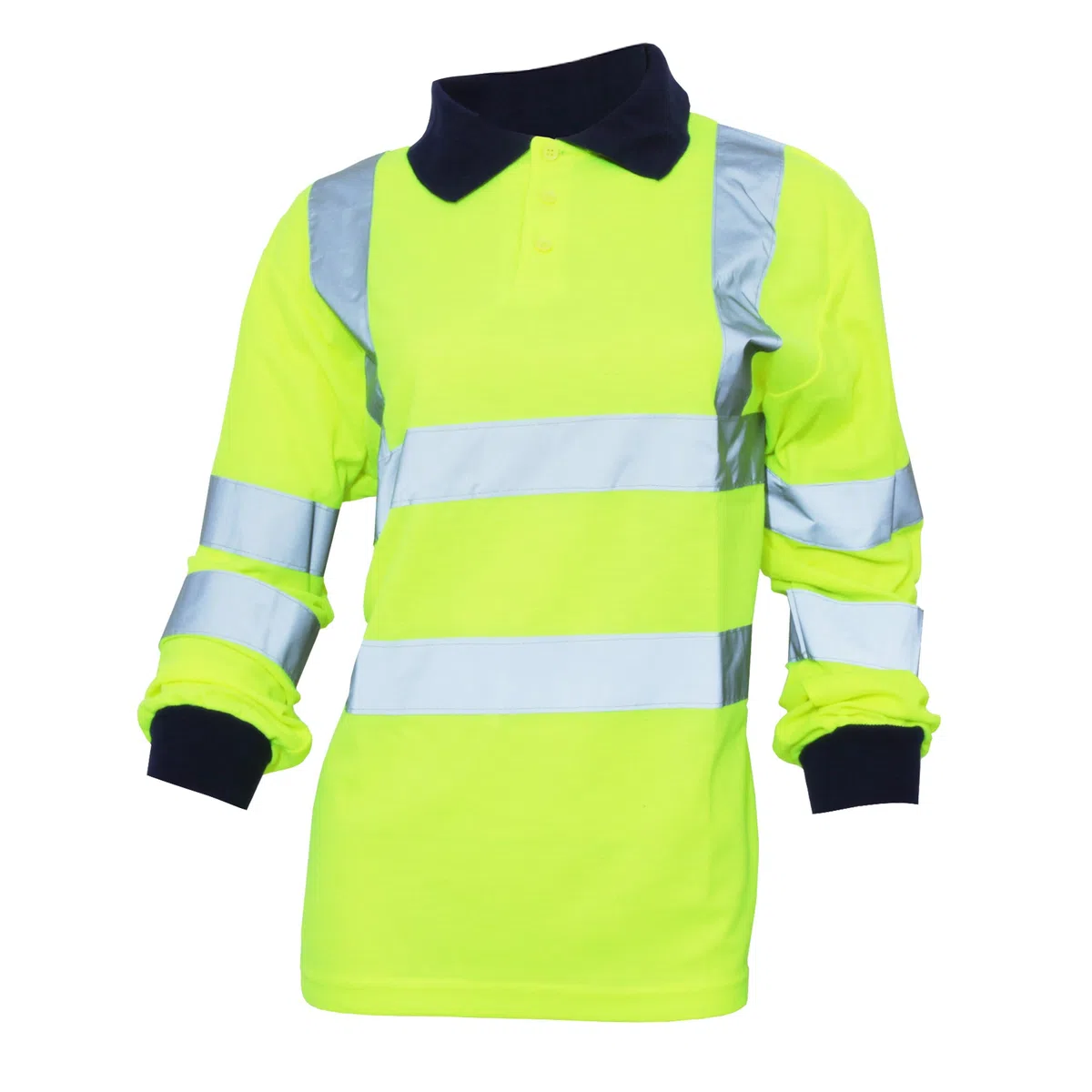 Yoko - Polo/Camisa de Seguridad de Manga Larga de Alta Visibilidad (Tallas Grandes hasta 6XL) para Mujer señora - Trabajar/Reflectante (Paquete de 2) (5XL) (Amarillo Fluorescente)