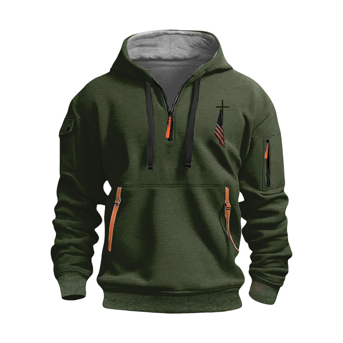 Chaqueta Verano Hombre Sudadera con Capucha Juvenil Y Moderna para Hombre, Ideal Otoño E Invierno, Camiseta Estampada En 3D Flores Dinámicas. Sudaderas De Vestir (Blackish Green, M) Sin
