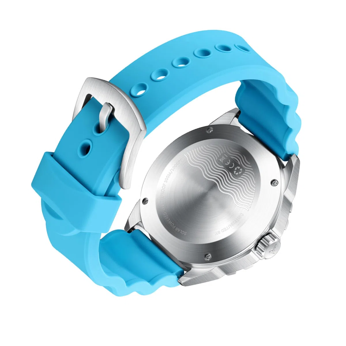 Aramox Reloj de Buceo de Cuarzo con Energía Solar, Correa de Silicona de Acero Inoxidable Reloj de Buceo 300 M, Movimiento de Cuarzo Luminoso para Hombres Mujeres Deportes Al Aire