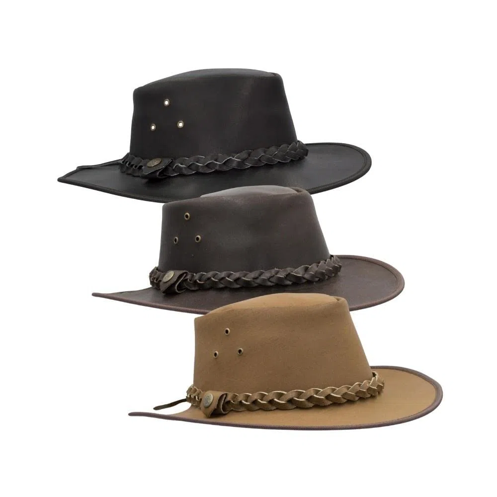 Walker and Hawkes Traveller - Sombrero de Vaquero con Adorno Trenzado - Cuero de Vacuno