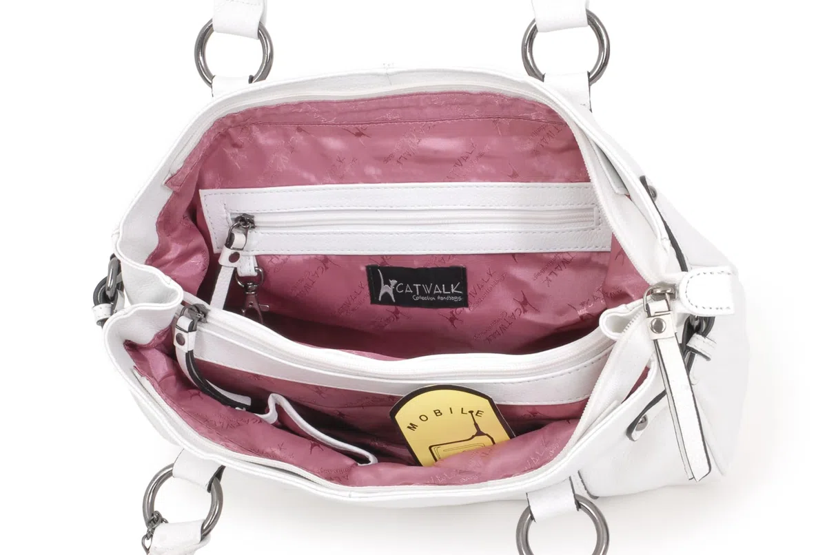 Catwalk Collection Handbags - Bolso de cuero para mujer