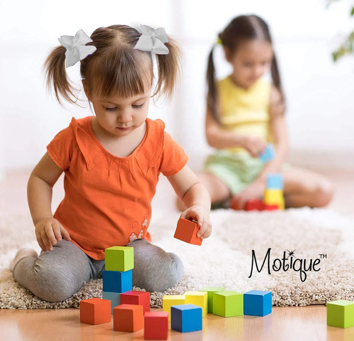 Motique AccessoriesArco de grogrén de 7,6 cm para niñas pequeñas, juego de 2, , S, Blanco, 2 uds. por paquete, 2.00[set de ]