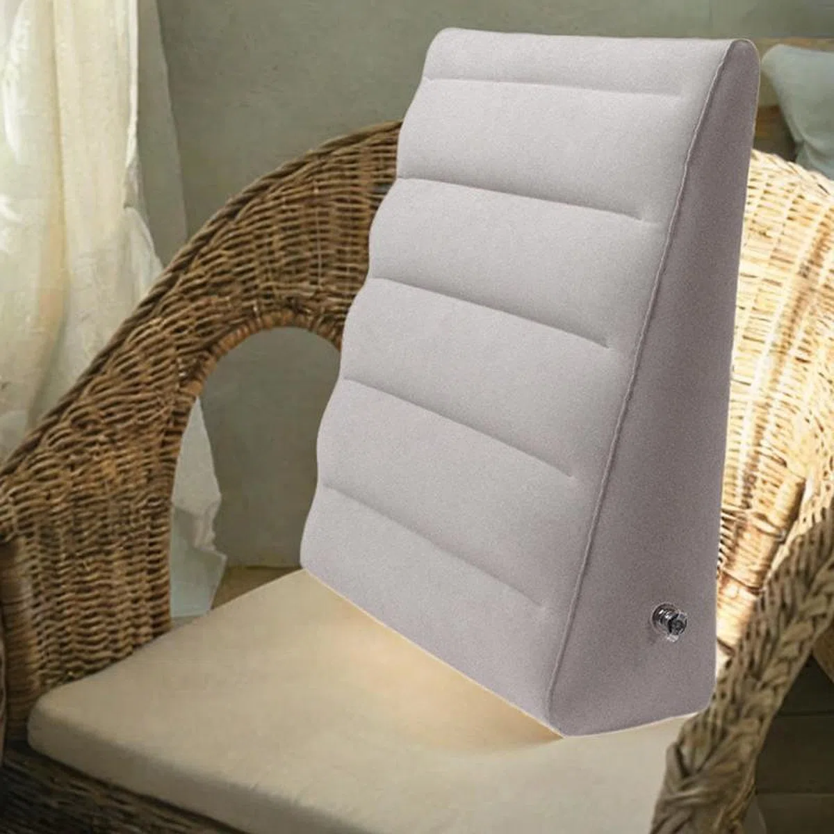 Almohada de cuña Inflable, Almohada de cuña de Viaje, Soporte Ligero y cómodo de elevación de Las piernas, cojín de Espalda para la Cama para el hogar