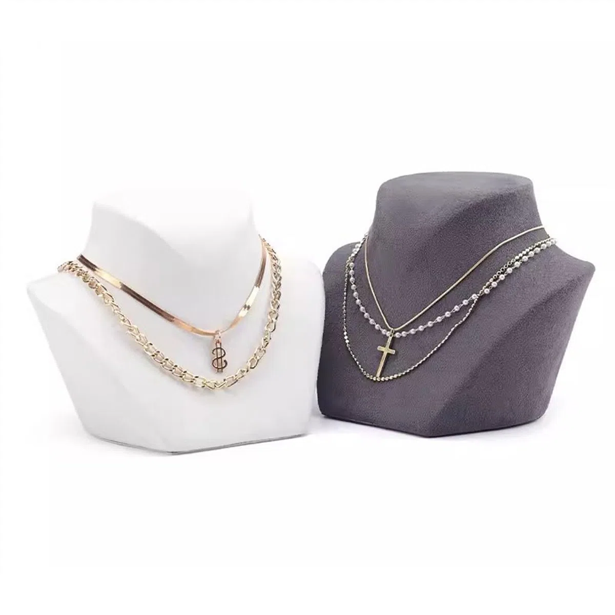 Expositor de Joyas, Collares, Busto, Soporte Tridimensional Independiente para Colgantes, Cadenas, gargantillas y medallones, Organizador de Almacenamiento para niñas y Mujeres.