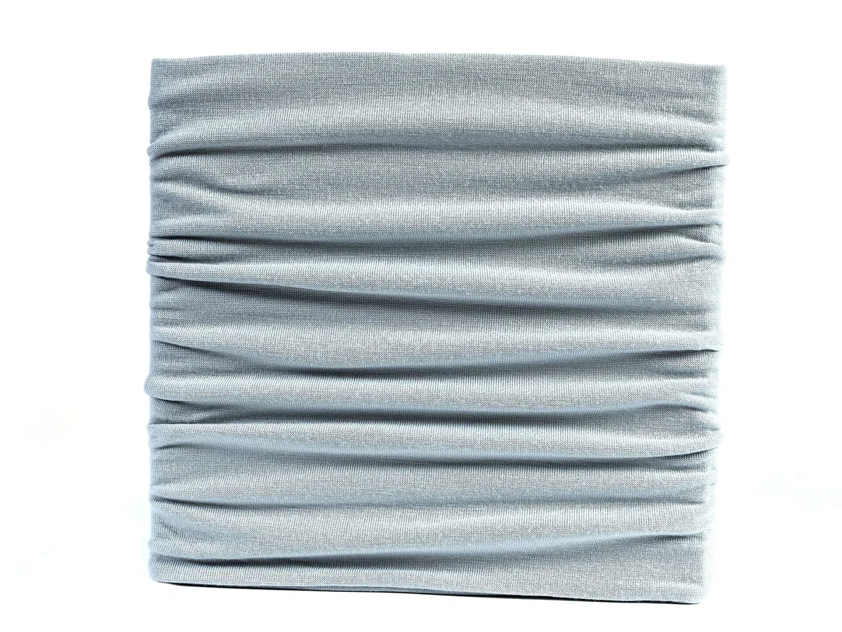 Pañuelo multifunción de 2 capas, 100% lana merino gris Talla única