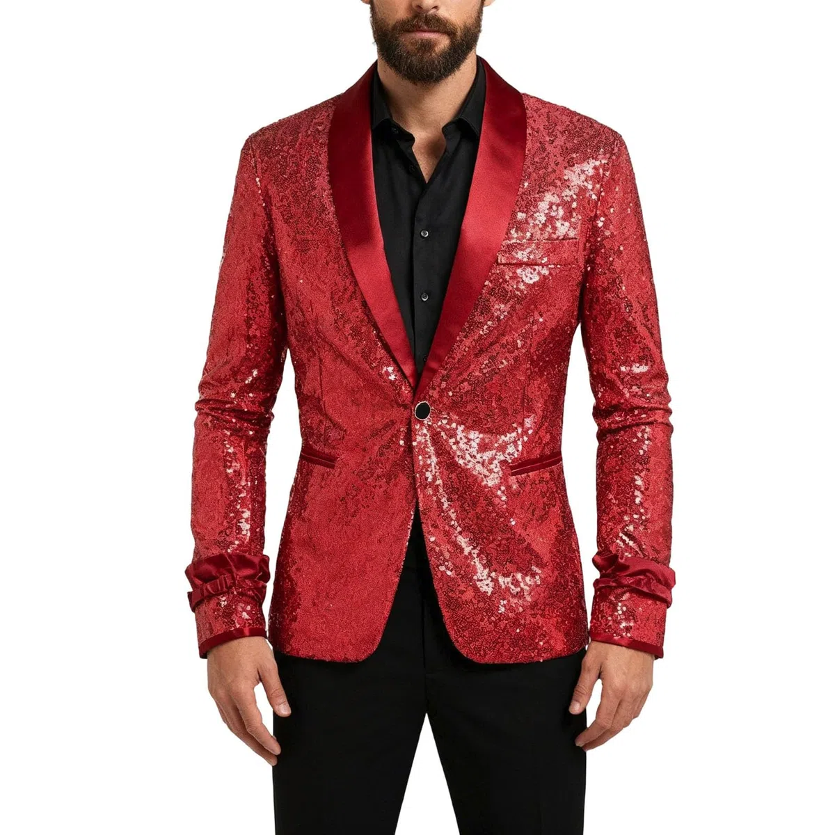Genérico Americana Hombre Blazer Slim Fit Fiesta Chaqueta de Traje Elegante Negocios Boda Casual Ajustada Moderna Caballero Estilo Único A5
