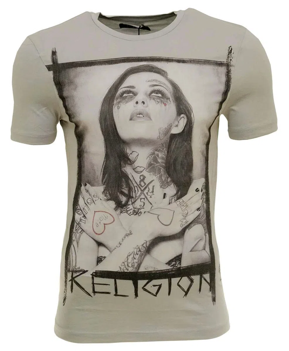 Religion Clothing Tattoo Girl - Camiseta para hombre