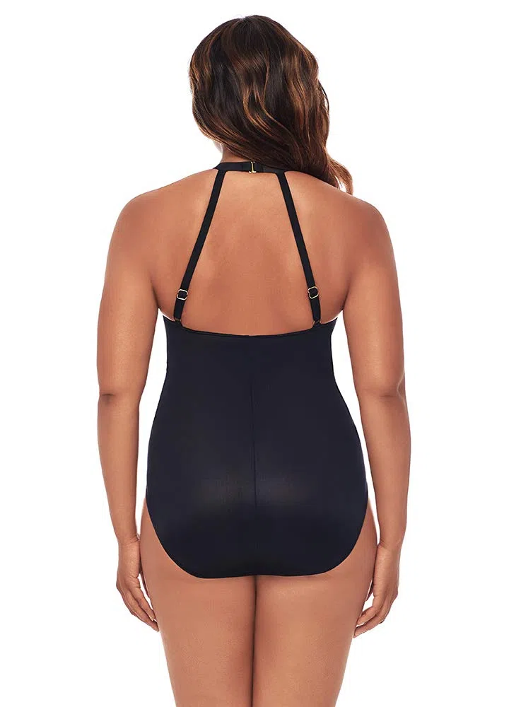 Miraclesuit Traje de baño envolvente de una pieza para mujer, con control de abdomen, copa suave