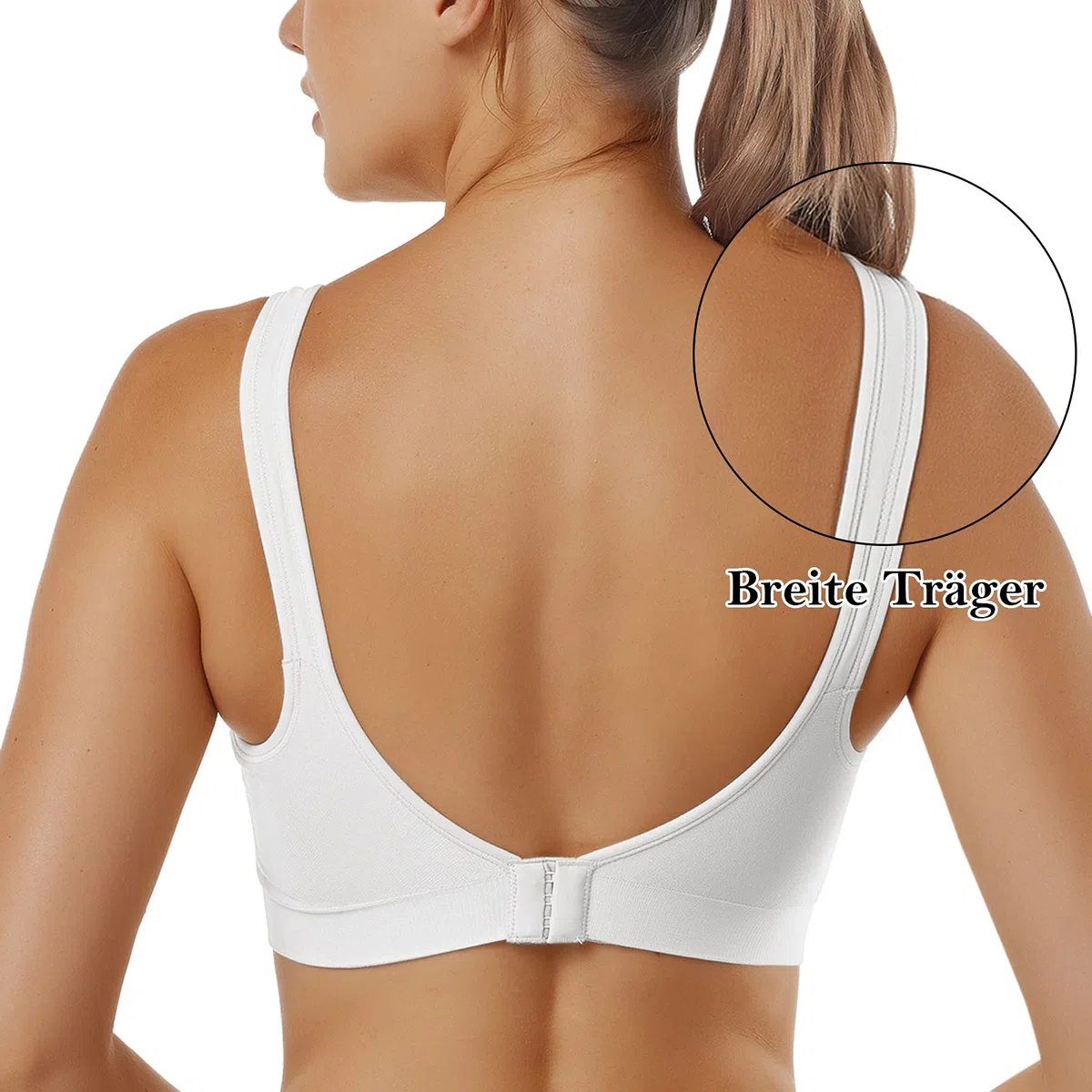 Vertvie Sujetador Deportivo Mujer 1/2/3 Piezas sin Aros con Almohadillas Sujetadores Cómodos para Diario Ejercicio Yoga Dormir(B-Negro+Blanco,M)