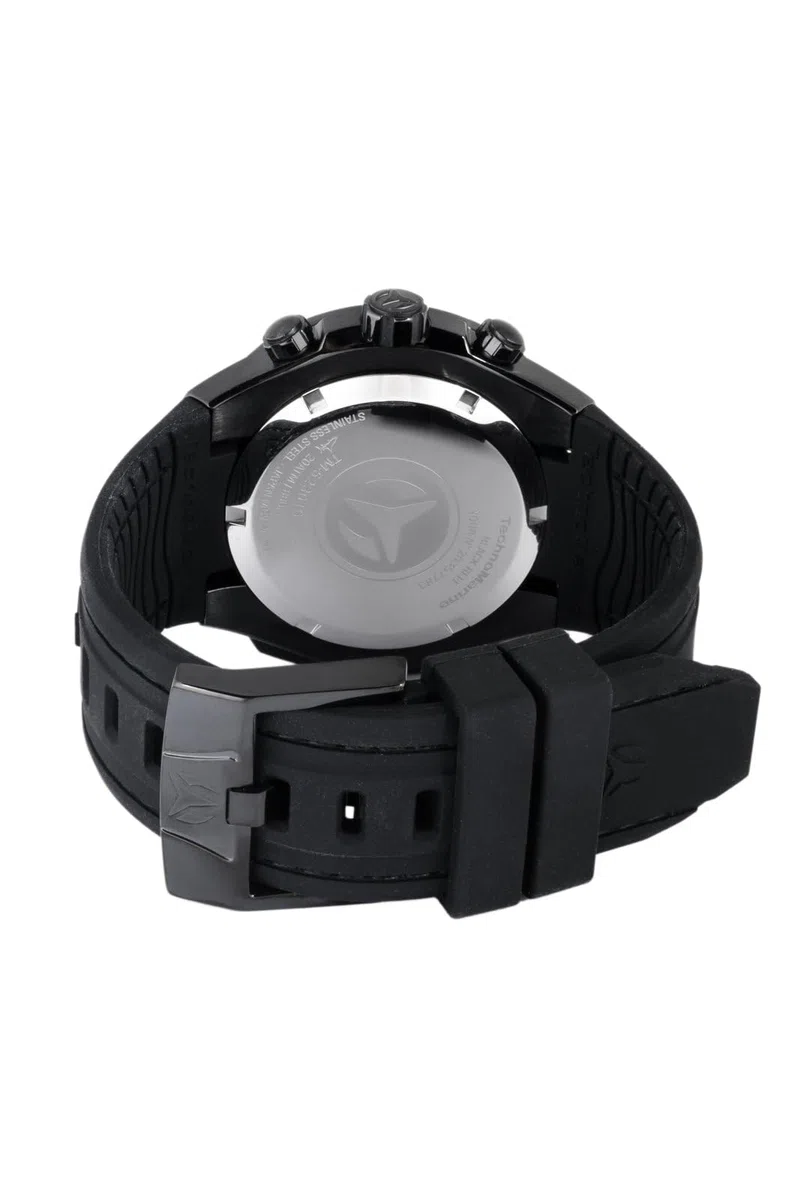 Technomarine Reef TM-523010 Reloj de Hombre - Movimiento de Cuarzo - Acero Inoxidable con Esfera Negra - 45 mm