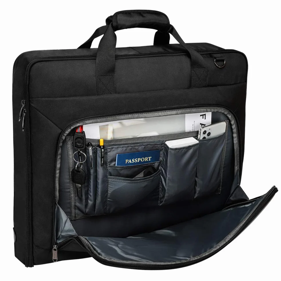 MODOKER Bolsa de Ropa de Equipaje con Correa para el Hombro, Bolsa de Transporte para Colgar Maleta, Bolsas de Ropa para Hombres y Mujeres, Viajes de Negocios