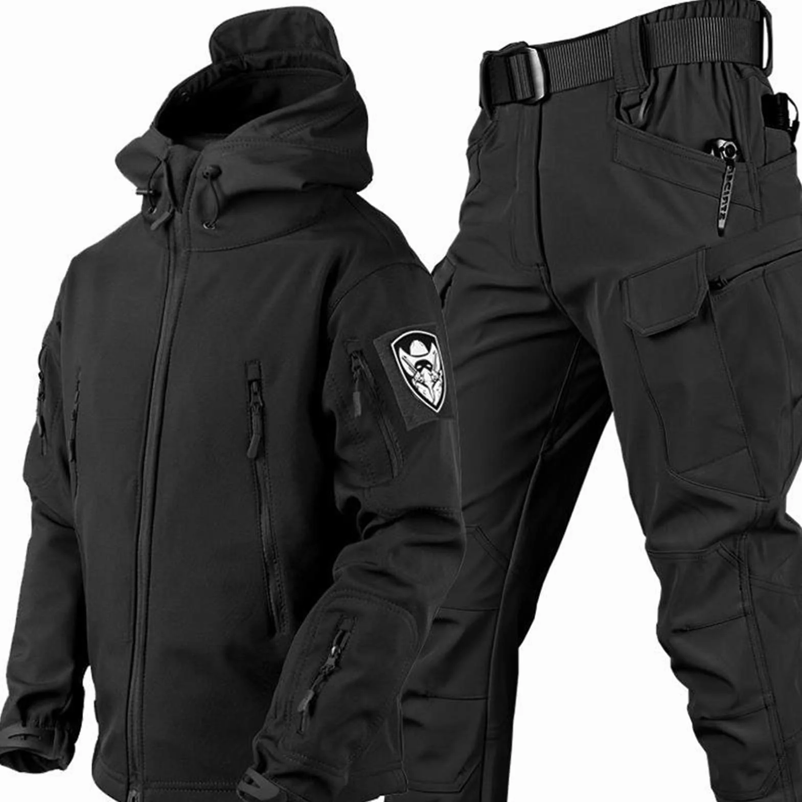 Conjunto de chaqueta y pantalón táctico para hombre, uniforme militar de camuflaje impermeable, traje militar de combate militar para actividades al aire libre